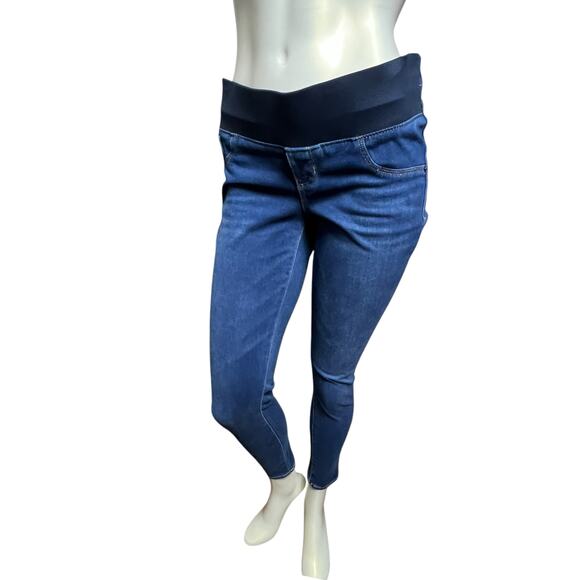 Old Navy Maternity Rockstar Super Skinny Jeans Low Panel Blue Denim - Picture 8 of 15